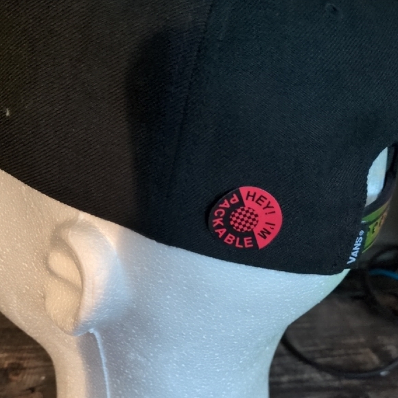 Black Cap with Yellow Skull Emblem - Picture 2 of 5